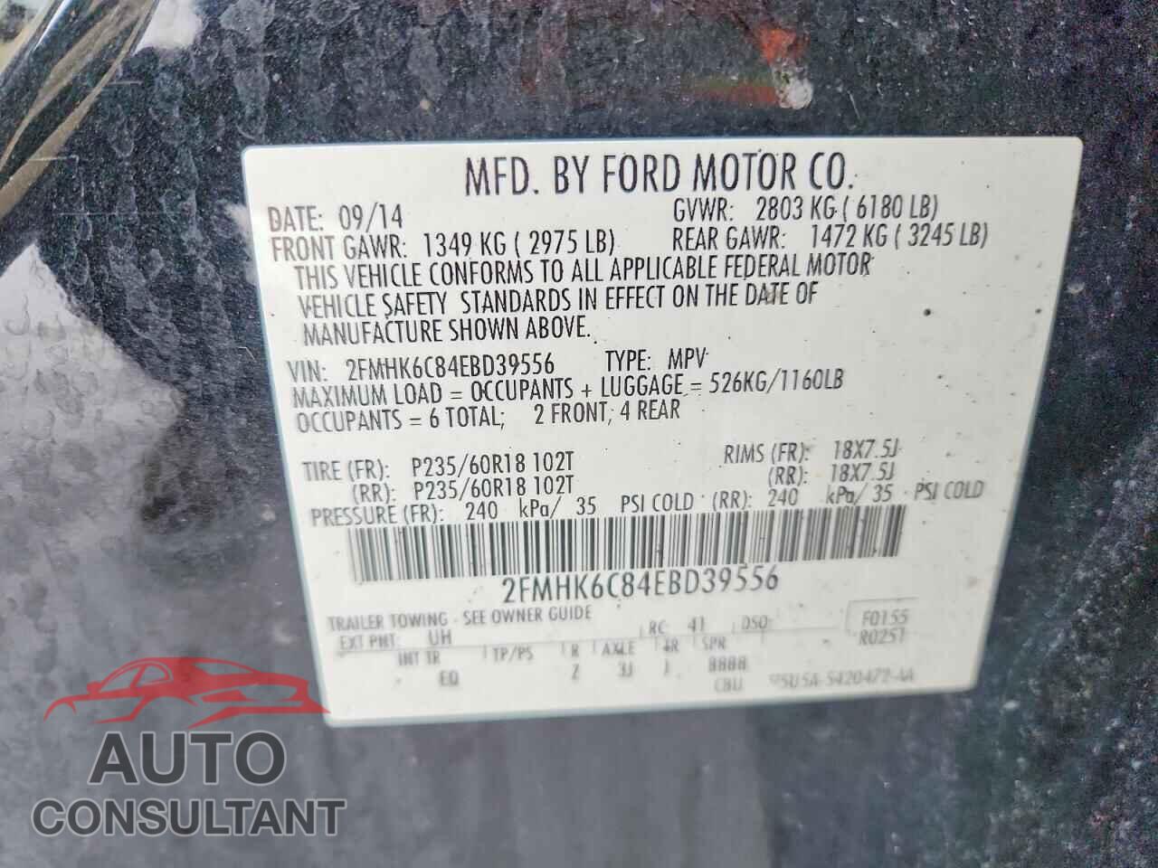 FORD FLEX 2014 - 2FMHK6C84EBD39556
