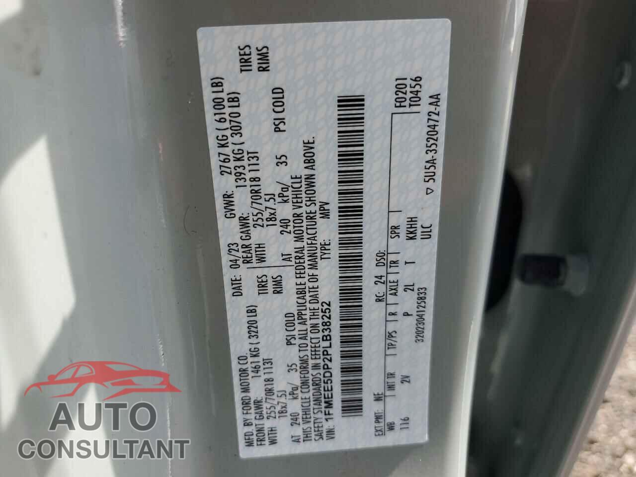 FORD BRONCO 2023 - 1FMEE5DP2PLB38252