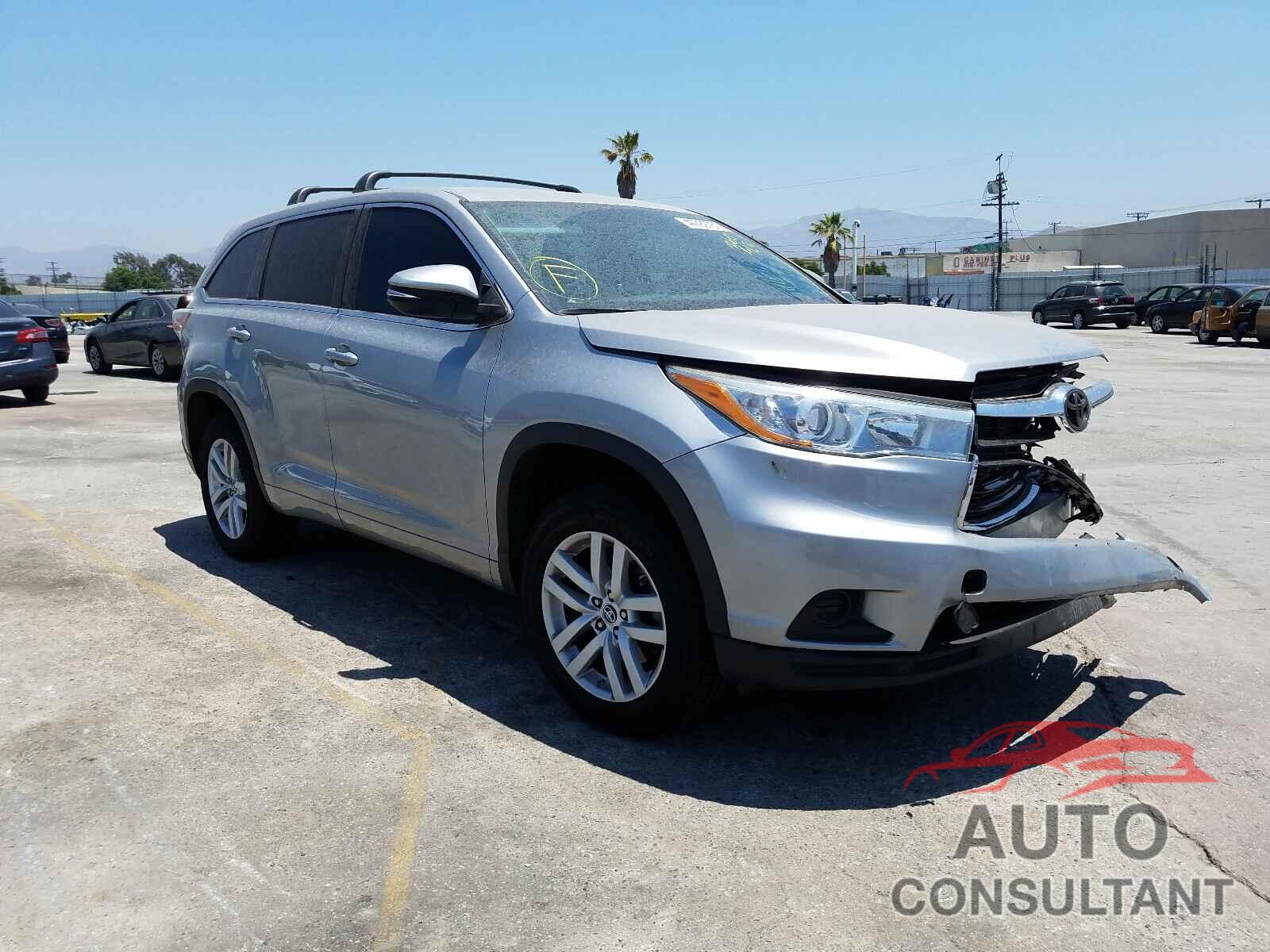 TOYOTA HIGHLANDER 2016 - 5TDZARFH3GS019333