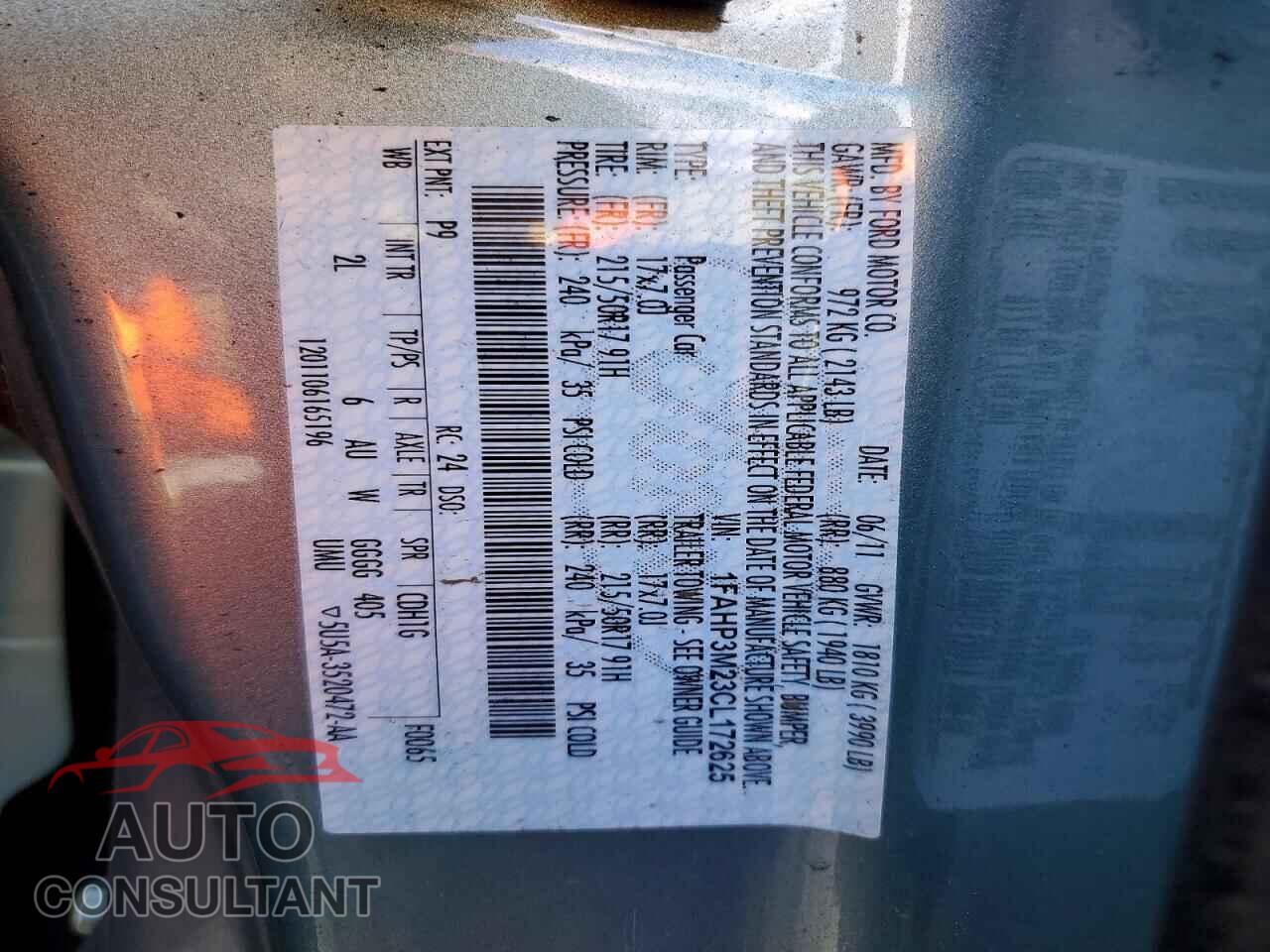 FORD FOCUS 2012 - 1FAHP3M23CL172625