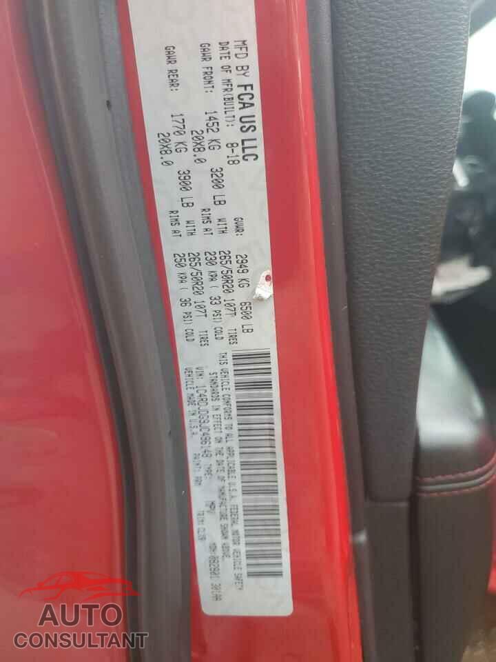 DODGE DURANGO 2018 - 1C4RDJDG9JC496148