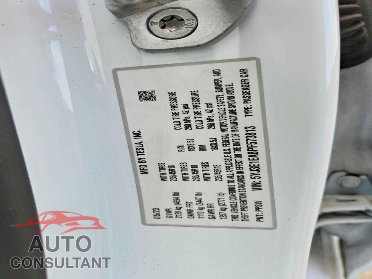 TESLA MODEL 3 2023 - 5YJ3E1EA8PF573813