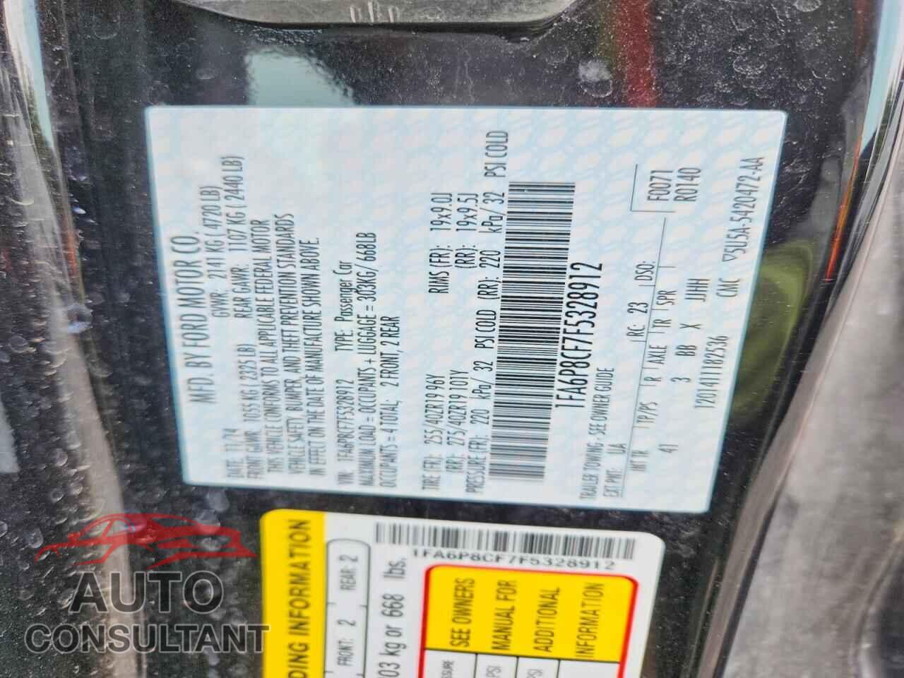 FORD MUSTANG 2015 - 1FA6P8CF7F5328912