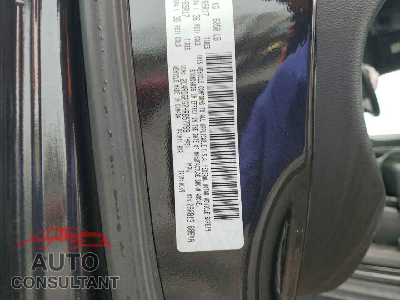 DODGE CARAVAN 2017 - 2C4RDGEG2HR857769