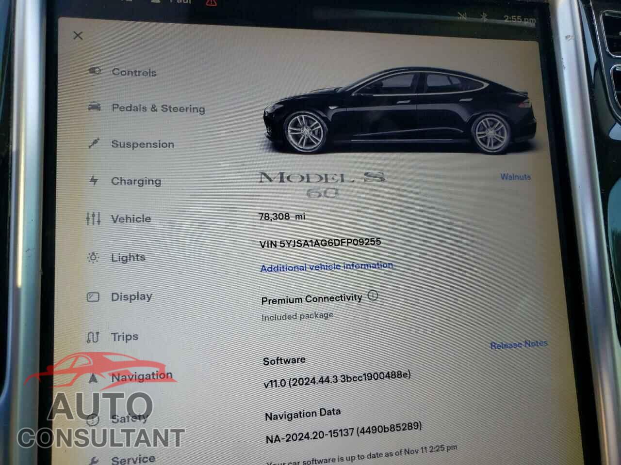 TESLA MODEL S 2013 - 5YJSA1AG6DFP09255