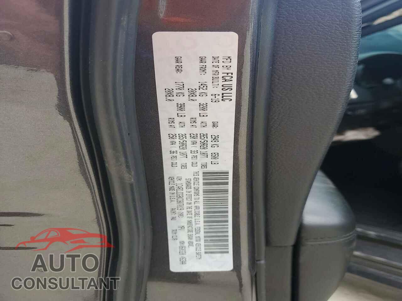 DODGE DURANGO 2019 - 1C4RDJDG8KC807019