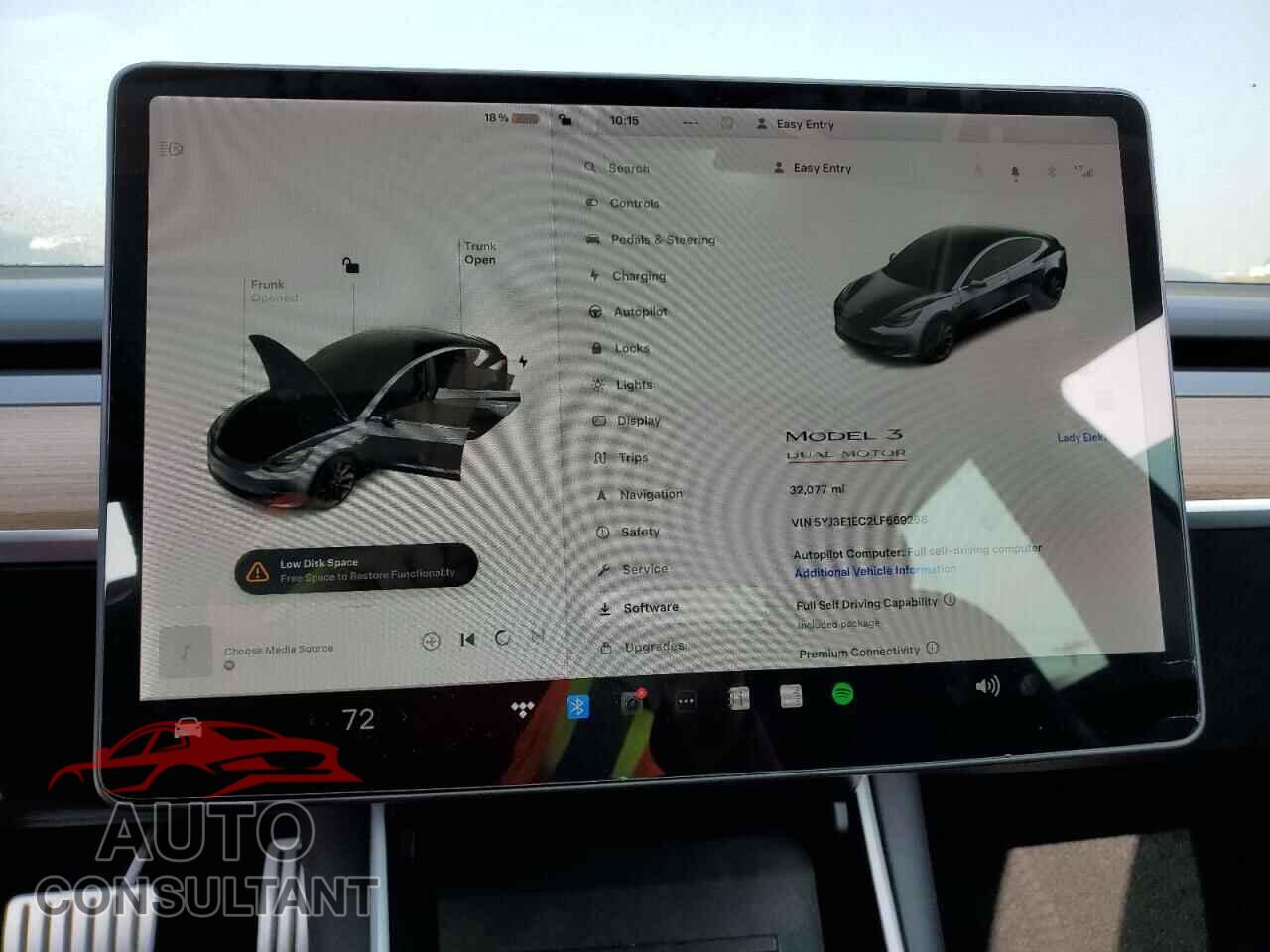 TESLA MODEL 3 2020 - 5YJ3E1EC2LF669268