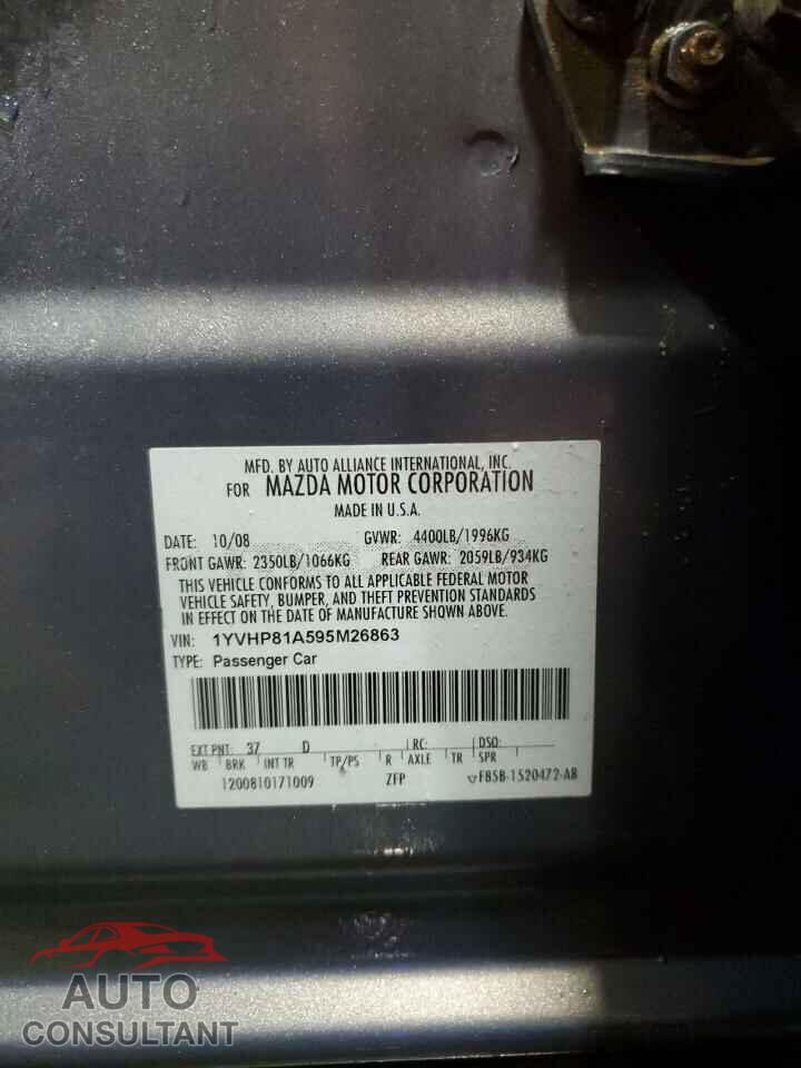 MAZDA 6 2009 - 1YVHP81A595M26863