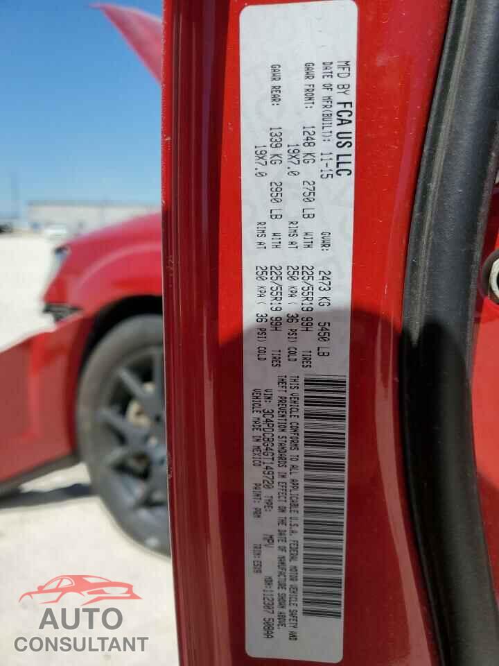 DODGE JOURNEY 2016 - 3C4PDCBG4GT149720