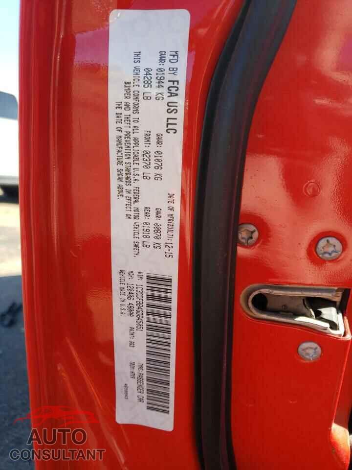 DODGE DART 2016 - 1C3CDFBB4GD645051