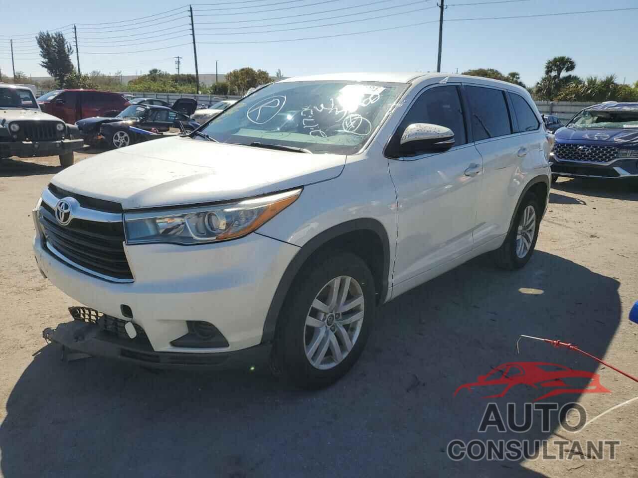 TOYOTA HIGHLANDER 2016 - 5TDZKRFH2GS173562