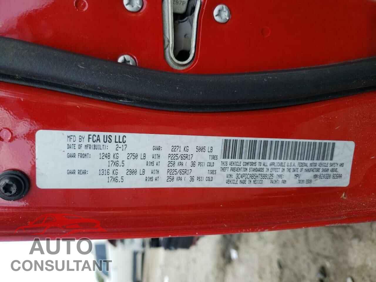 DODGE JOURNEY 2017 - 3C4PDCAB5HT599125
