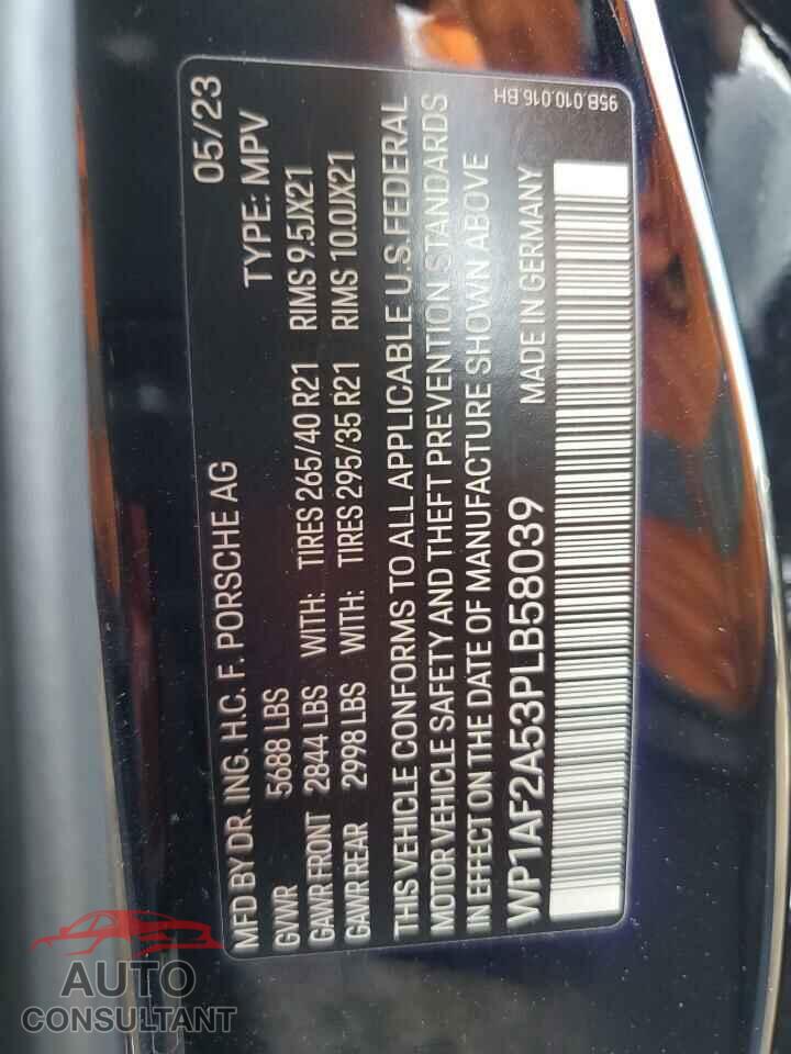 PORSCHE MACAN 2023 - WP1AF2A53PLB58039