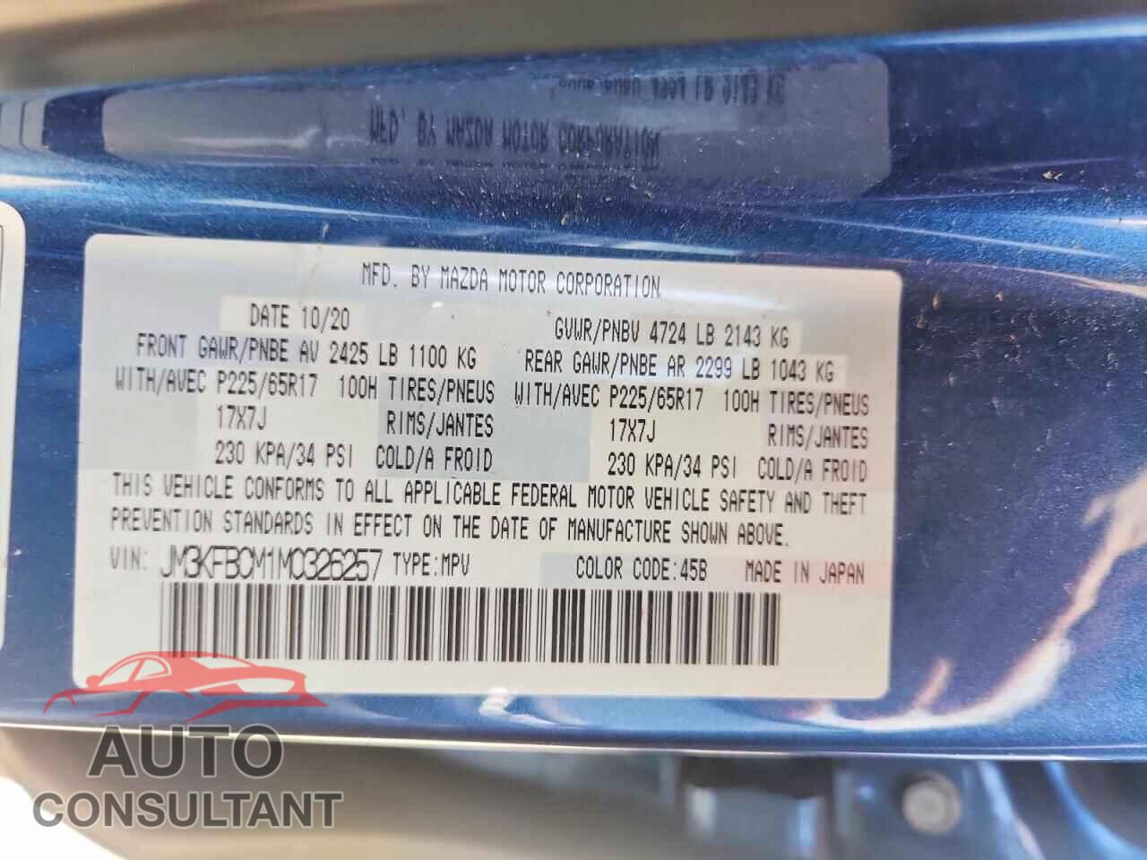 MAZDA CX-5 2021 - JM3KFBCM1M0326257
