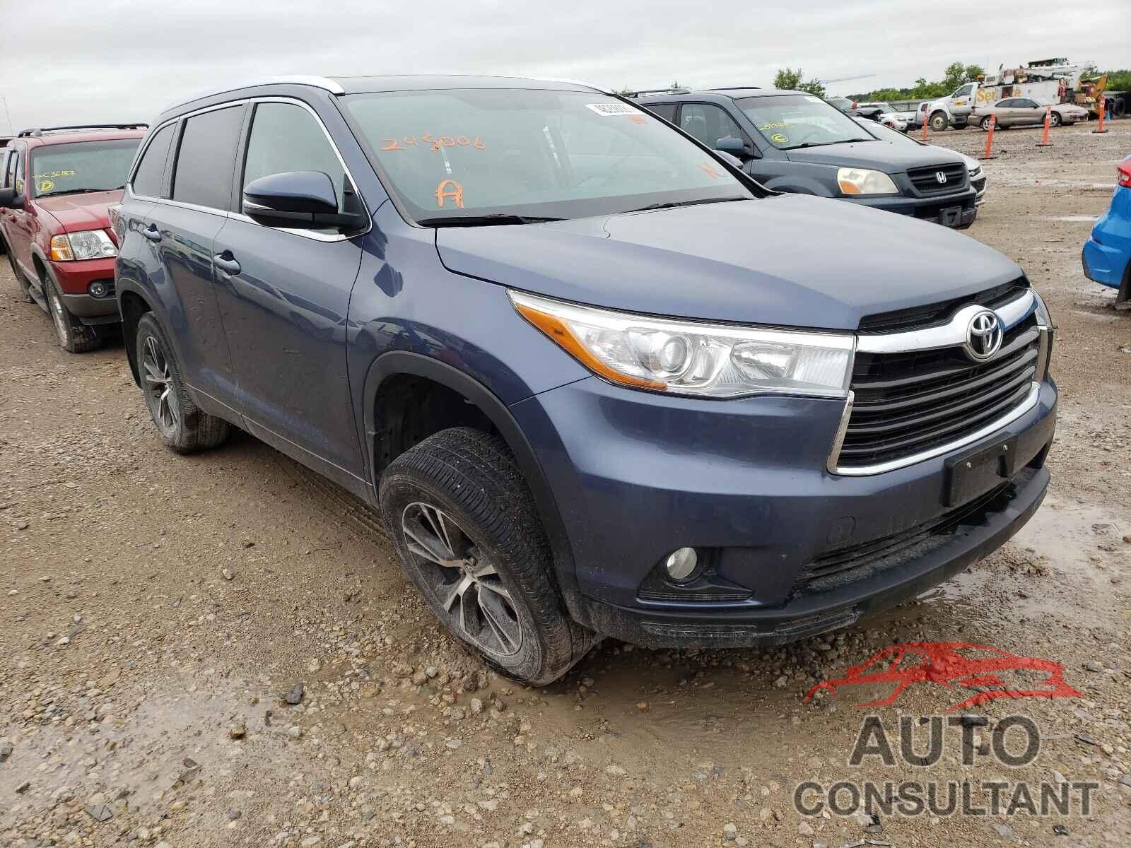 TOYOTA HIGHLANDER 2016 - 5TDJKRFH8GS245006