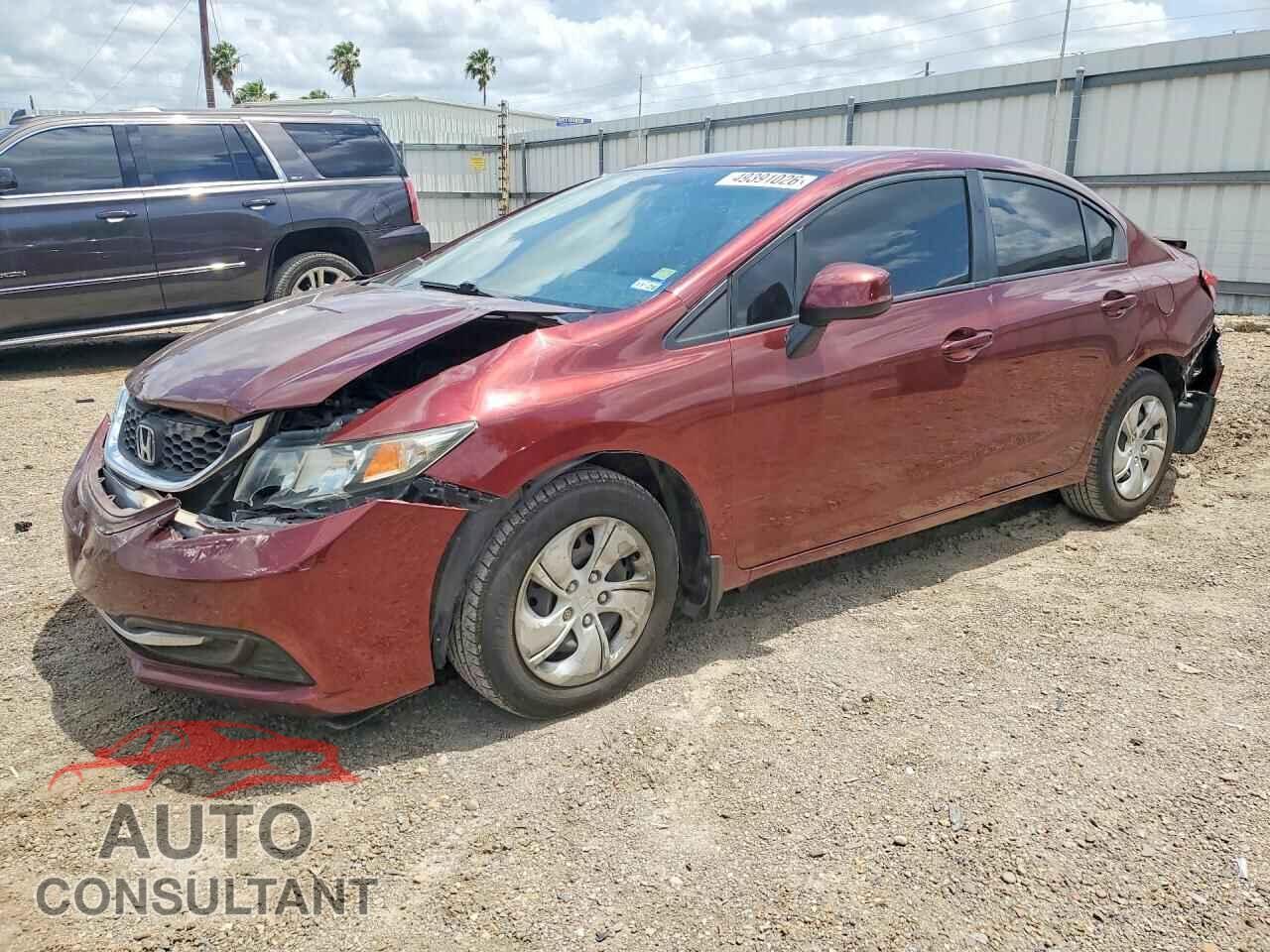 HONDA CIVIC 2013 - 2HGFB2F5XDH588429