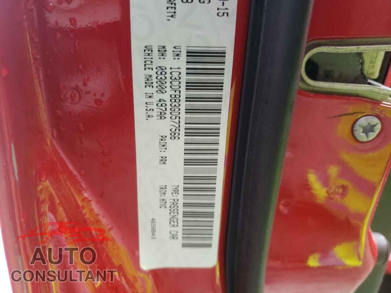 DODGE DART 2016 - 1C3CDFBB3GD577566