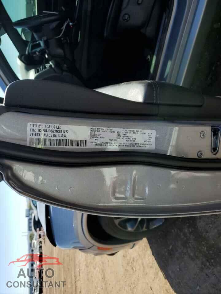 DODGE DURANGO 2021 - 1C4RDJDG2MC851472