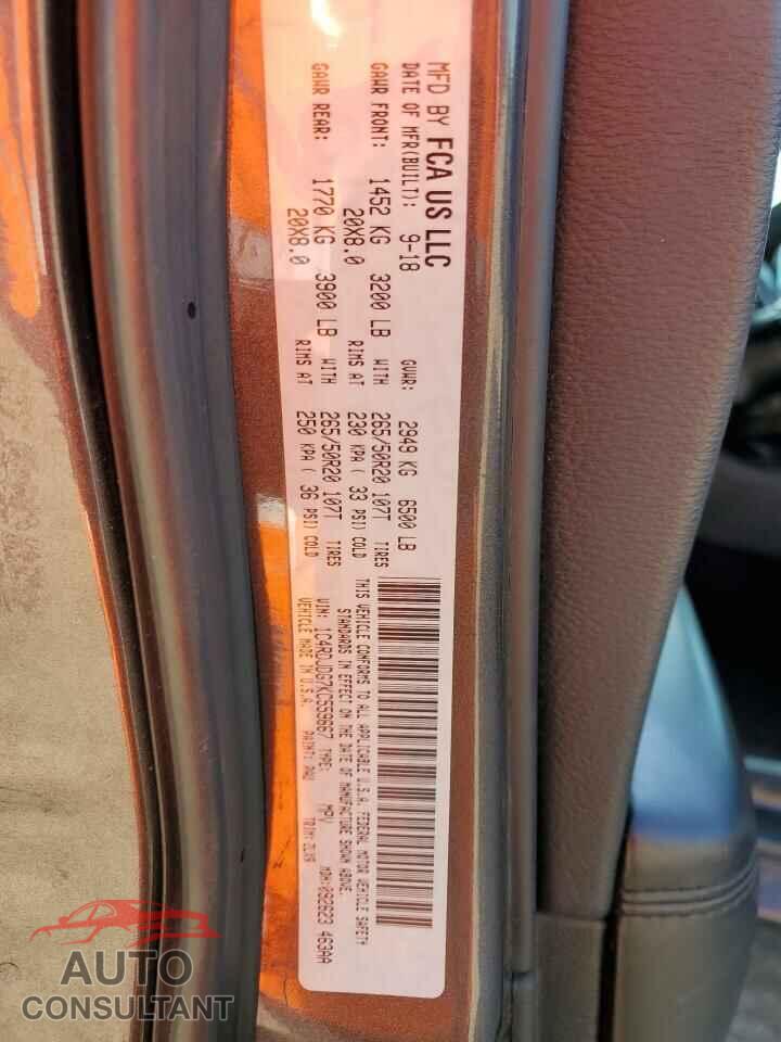 DODGE DURANGO 2019 - 1C4RDJDG7KC559667