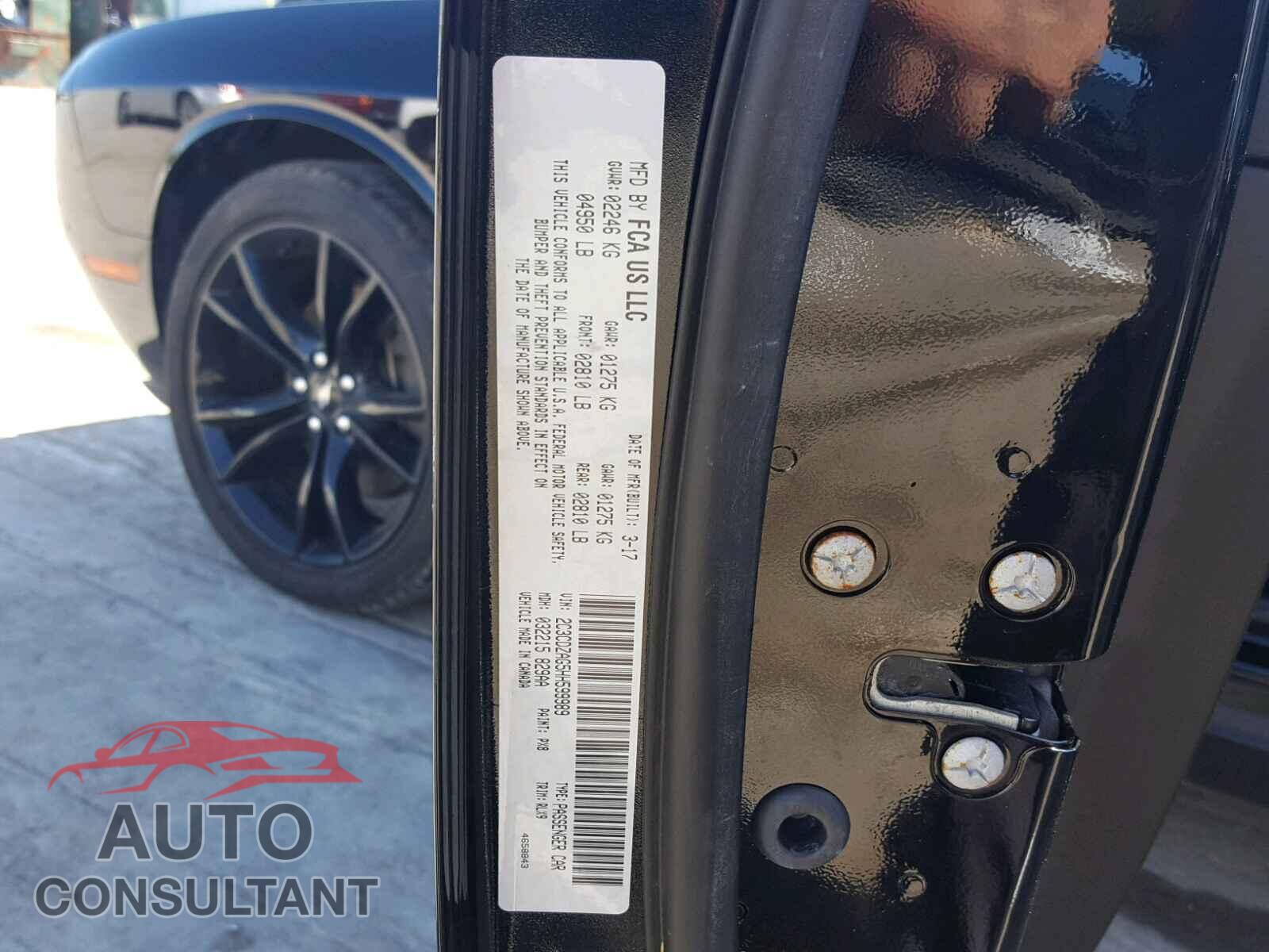 DODGE CHALLENGER 2017 - 2C3CDZAG5HH599989