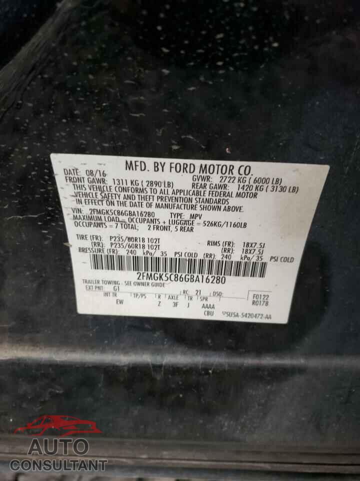 FORD FLEX 2016 - 2FMGK5C86GBA16280