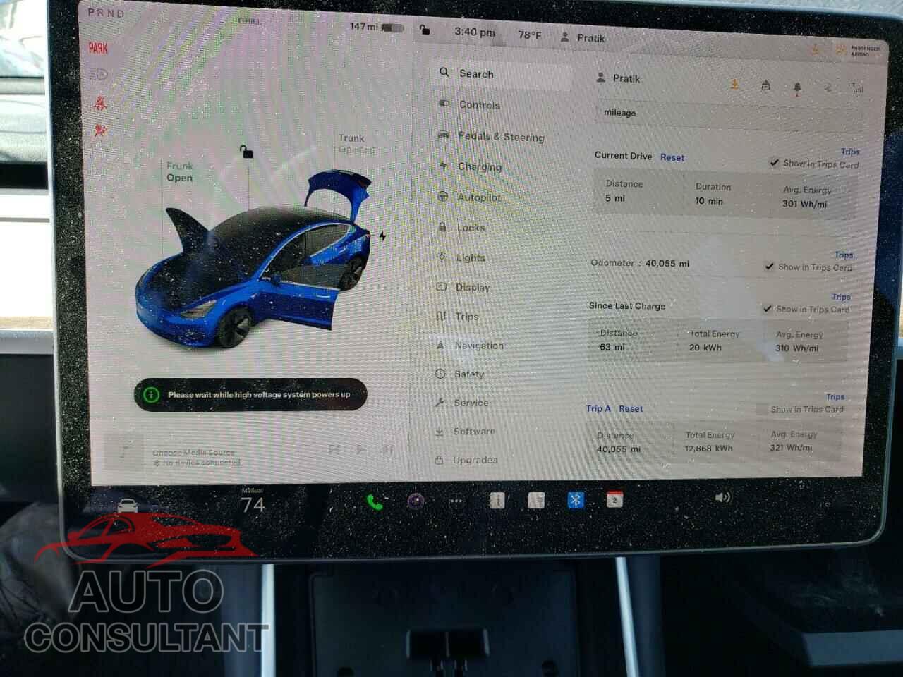 TESLA MODEL 3 2019 - 5YJ3E1EB6KF387463