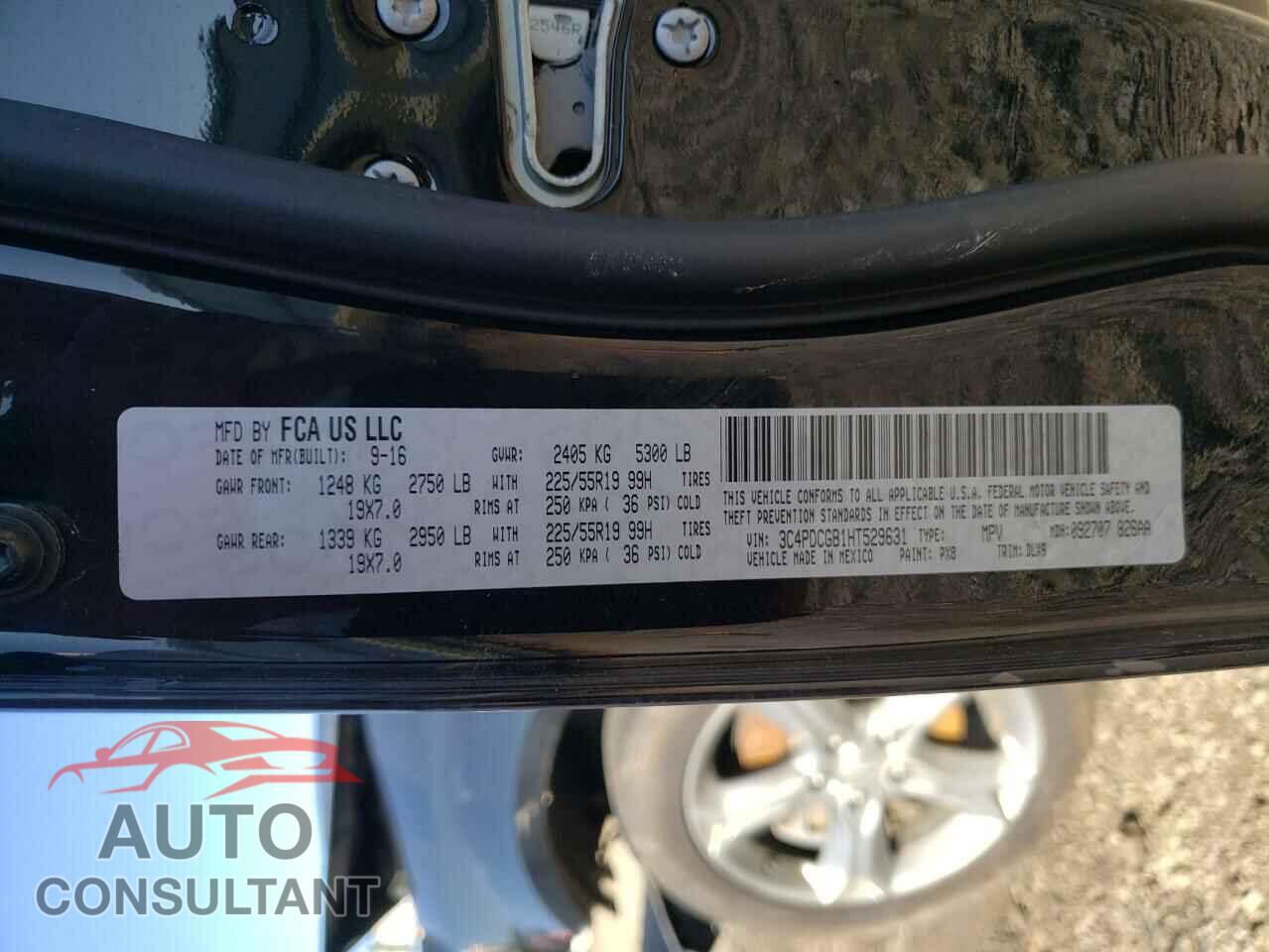 DODGE JOURNEY 2017 - 3C4PDCGB1HT529631