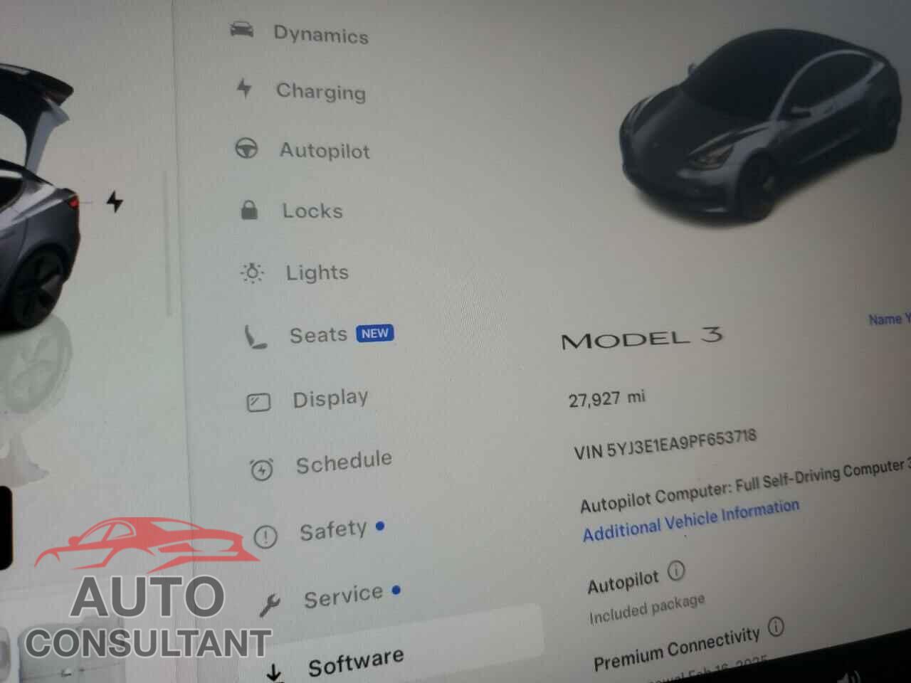 TESLA MODEL 3 2023 - 5YJ3E1EA9PF653718