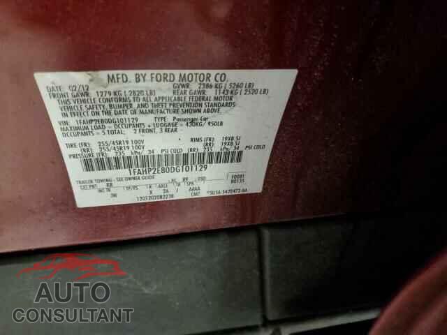 FORD TAURUS 2013 - 1FAHP2E80DG101129