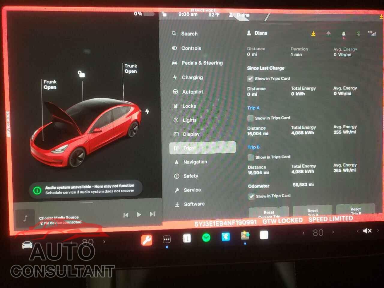 TESLA MODEL 3 2022 - 5YJ3E1EB4NF190991