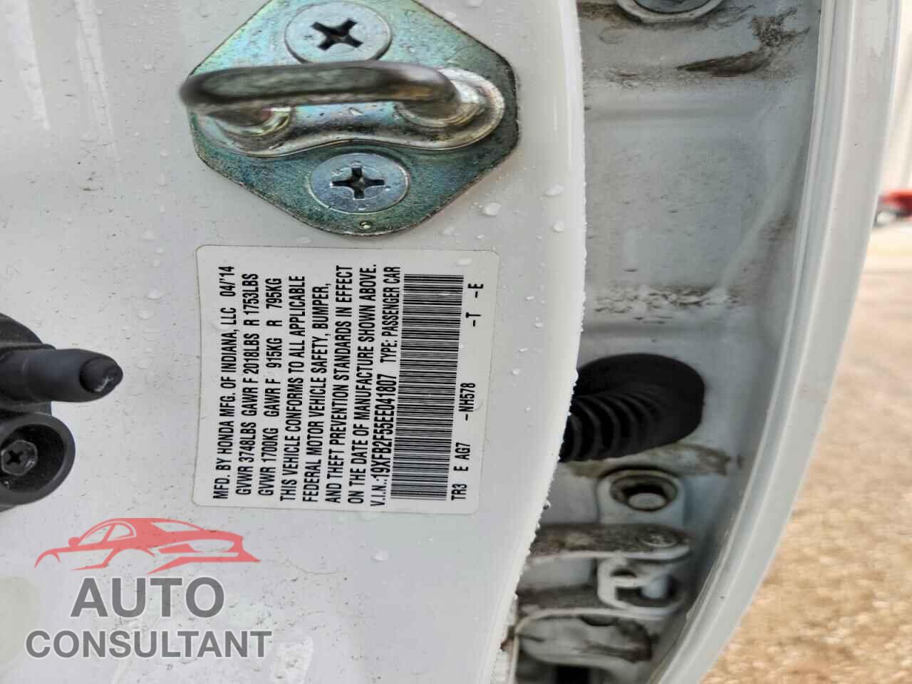 HONDA CIVIC 2014 - 19XFB2F55EE041807