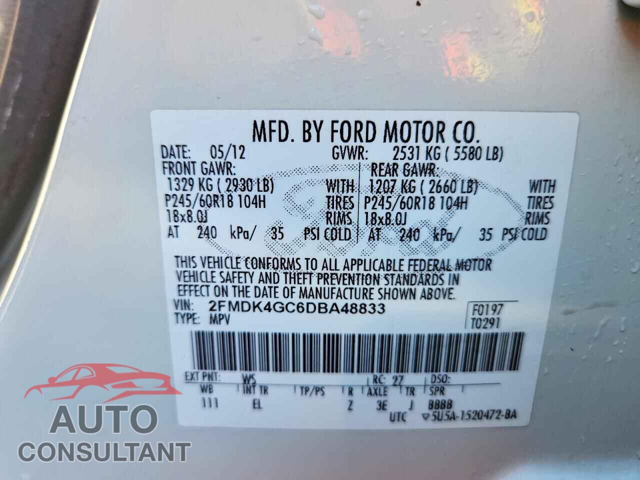 FORD EDGE 2013 - 2FMDK4GC6DBA48833