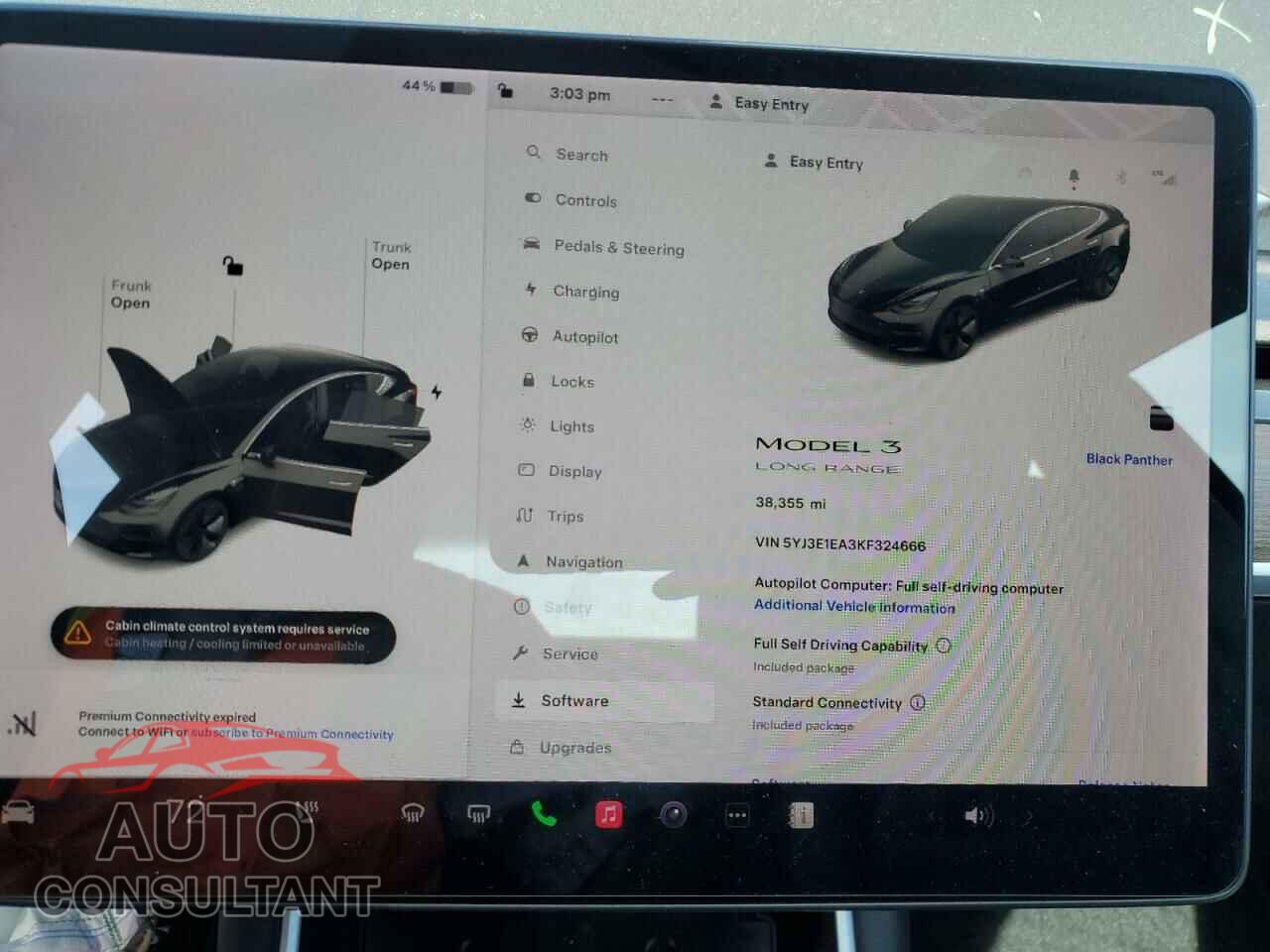 TESLA MODEL 3 2019 - 5YJ3E1EA3KF324666