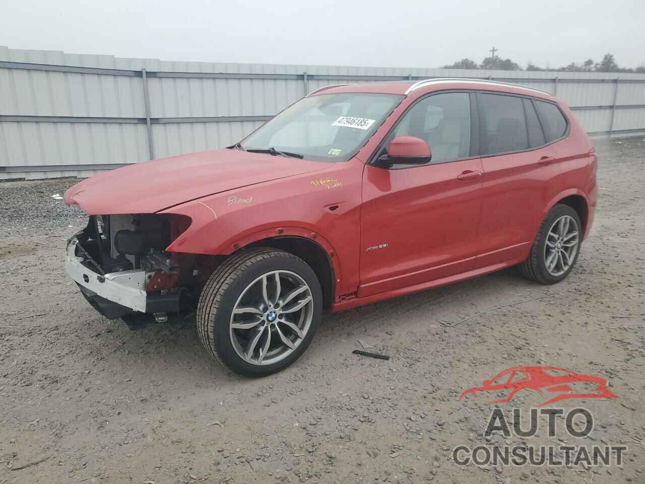 BMW X3 2016 - 5UXWX9C54G0D83678