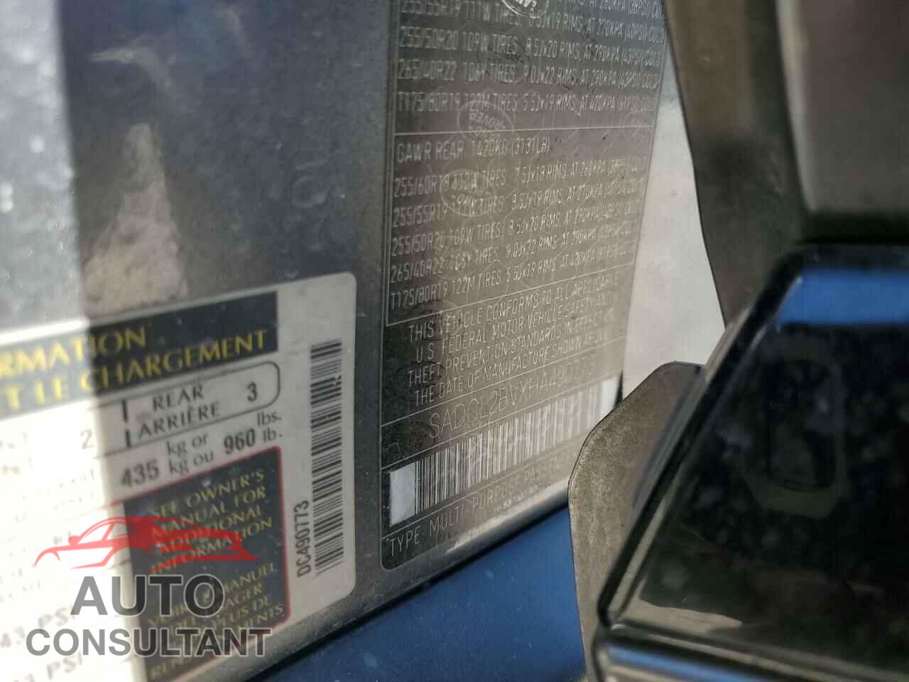 JAGUAR F-PACE 2017 - SADCL2BVXHA490773