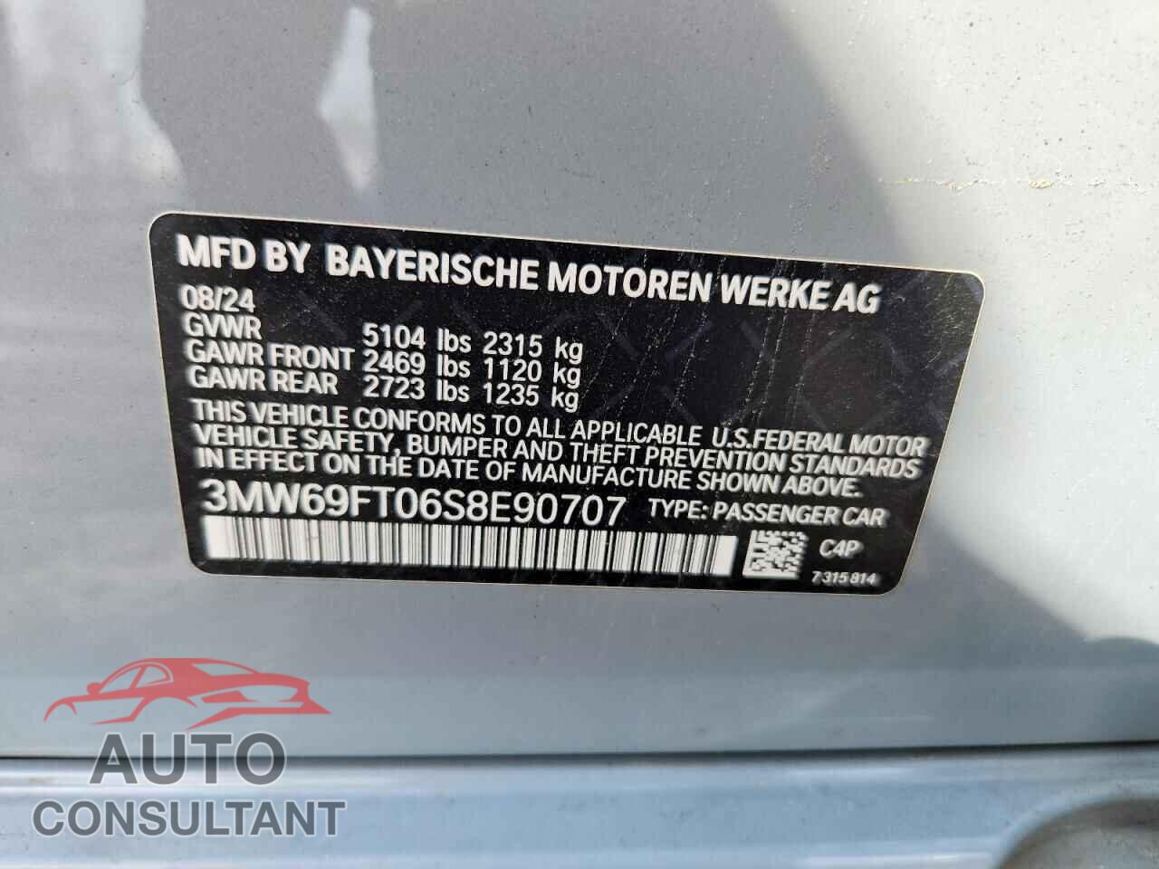 BMW M3 2025 - 3MW69FT06S8E90707