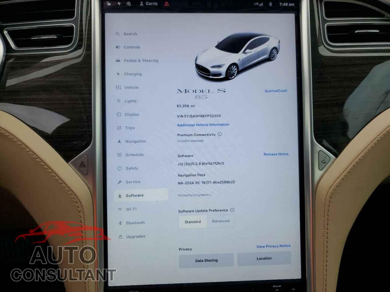 TESLA MODEL S 2014 - 5YJSA1H18EFP32300
