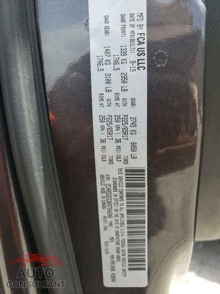 DODGE GRAND CARA 2019 - 2C4RDGEG3KR764248