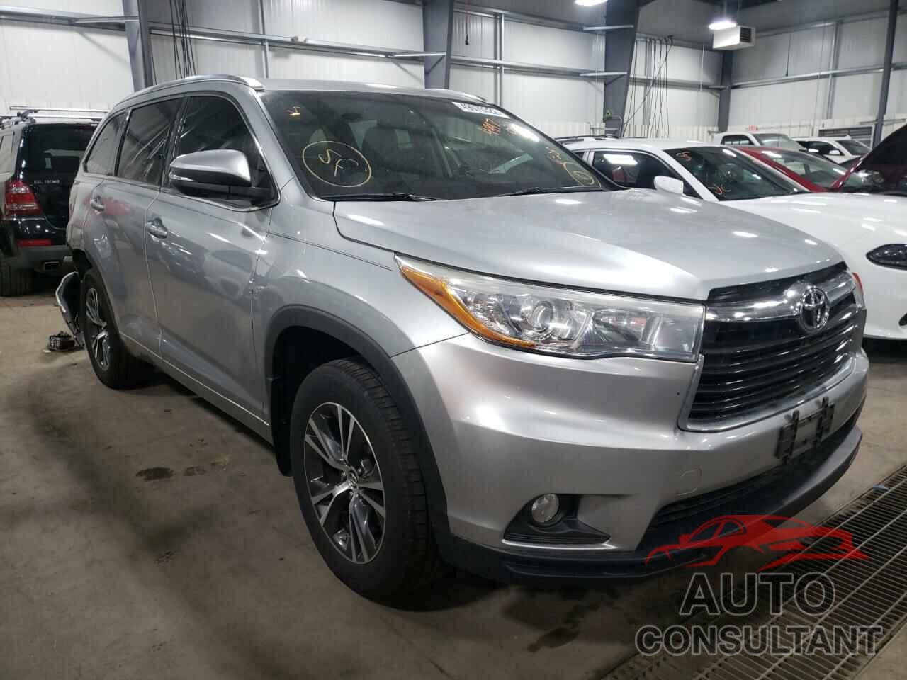 TOYOTA HIGHLANDER 2016 - 5TDJKRFH5GS279307