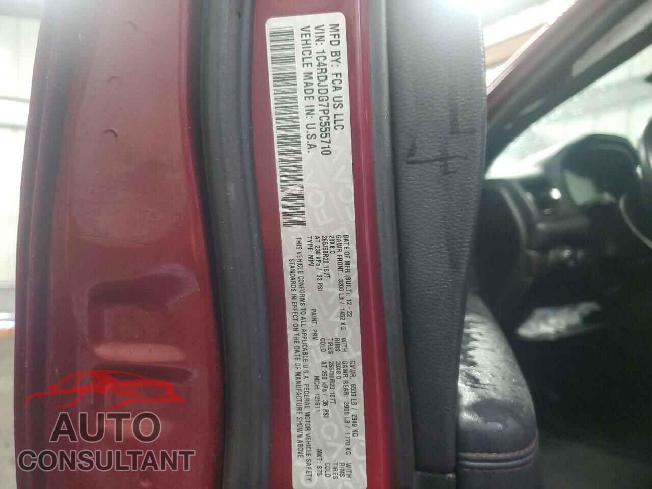 DODGE DURANGO 2023 - 1C4RDJDG7PC555710