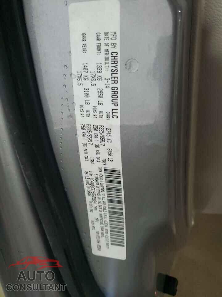 DODGE CARAVAN 2014 - 2C4RDGCG7ER322824