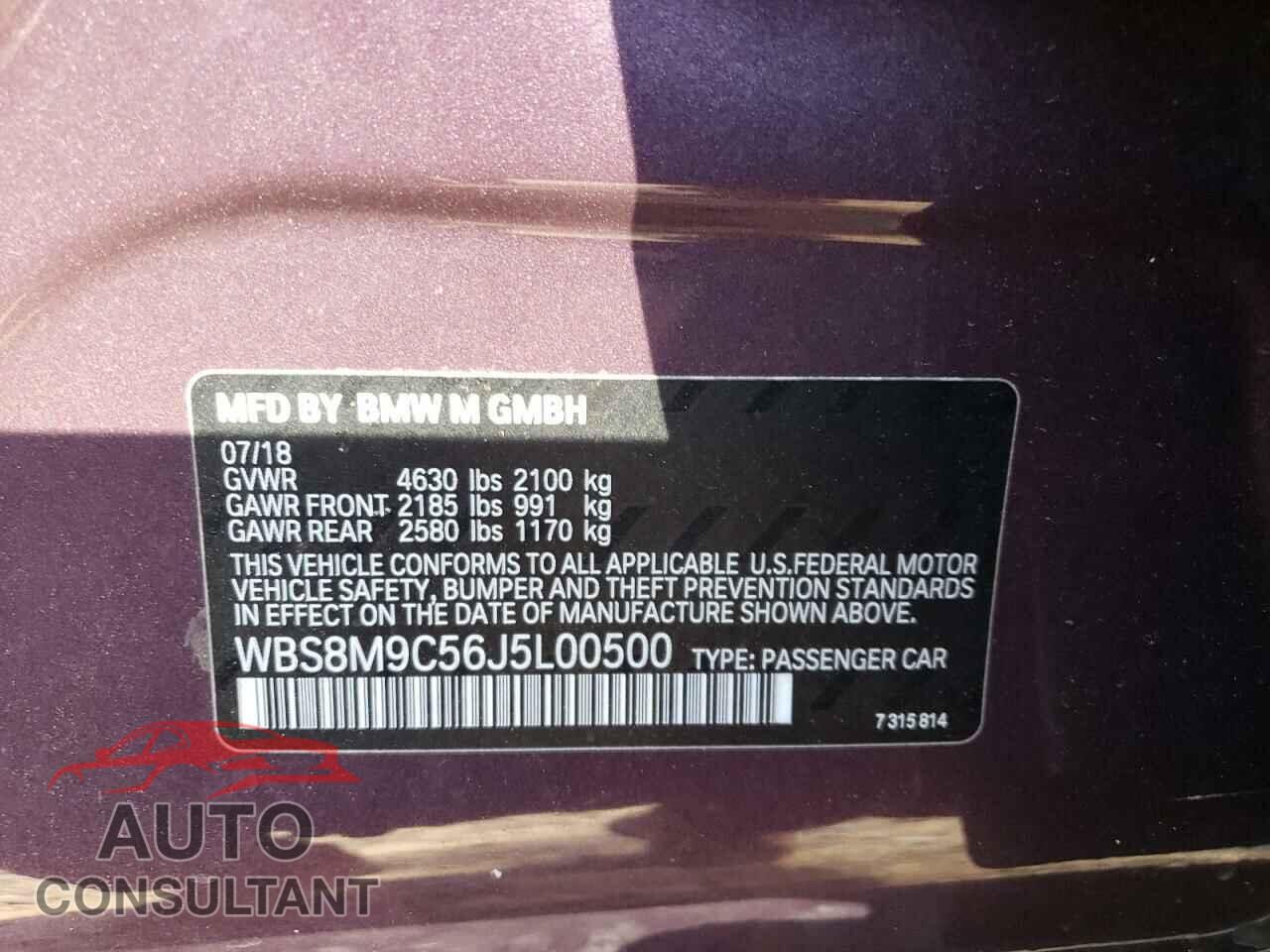 BMW M3 2018 - WBS8M9C56J5L00500