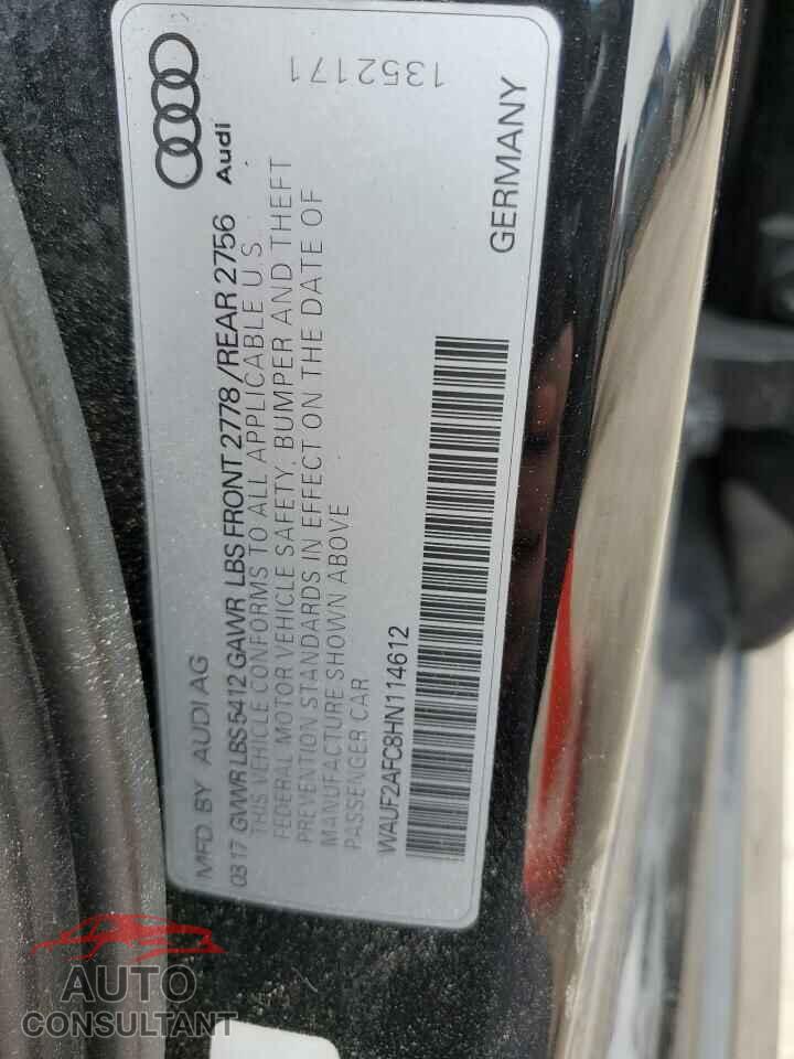 AUDI A6 2017 - WAUF2AFC8HN114612