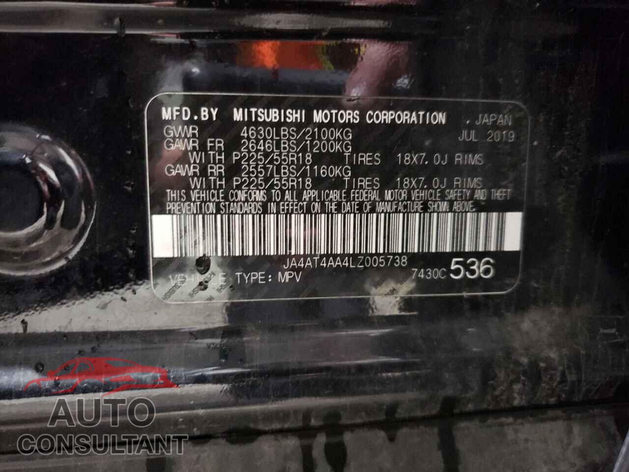 MITSUBISHI ECLIPSE 2020 - JA4AT4AA4LZ005738