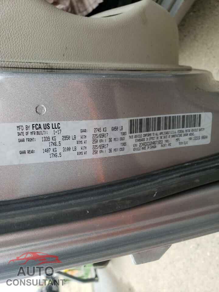 DODGE GRAND CARA 2017 - 2C4RDGCG2HR671653