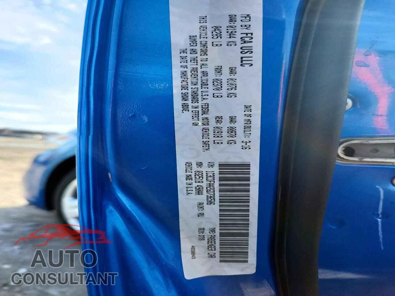 DODGE DART 2016 - 1C3CDFAA2GD736506