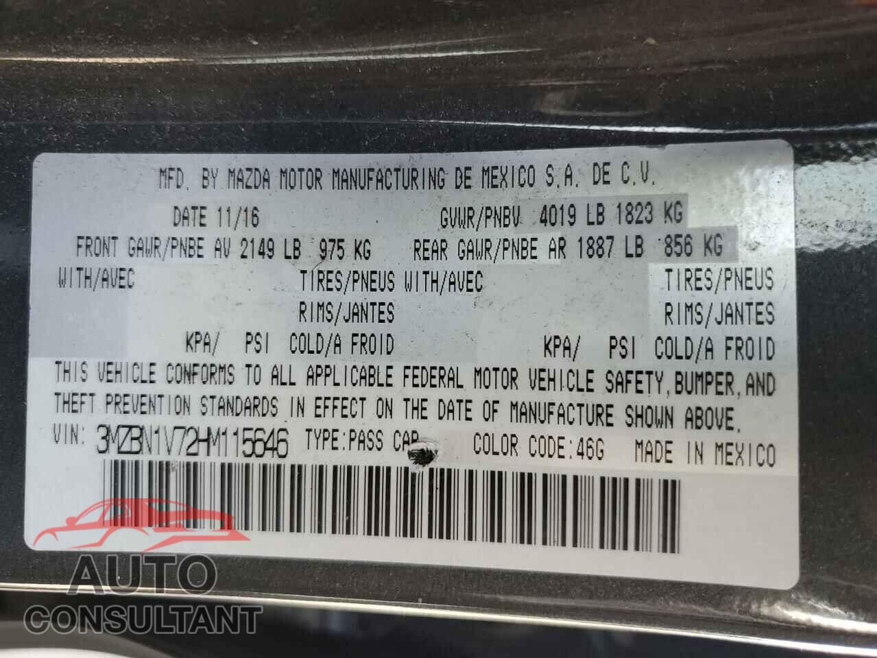 MAZDA 3 2017 - 3MZBN1V72HM115646