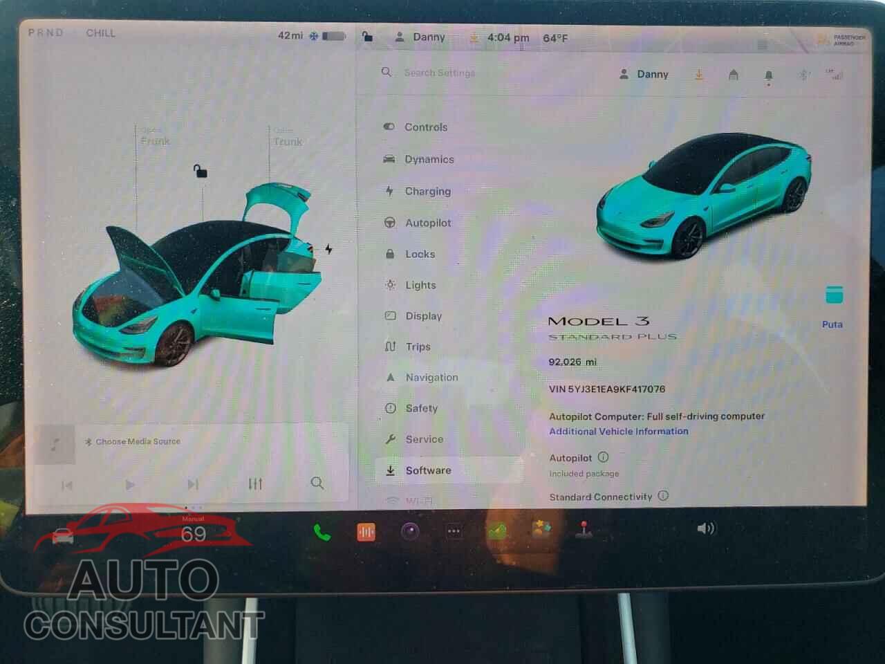 TESLA MODEL 3 2019 - 5YJ3E1EA9KF417076