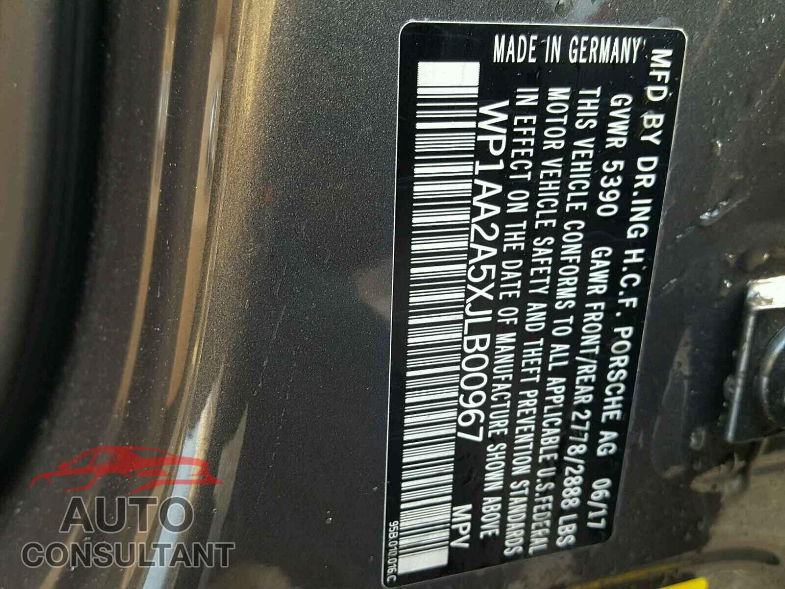 PORSCHE MACAN 2018 - WP1AA2A5XJLB00967