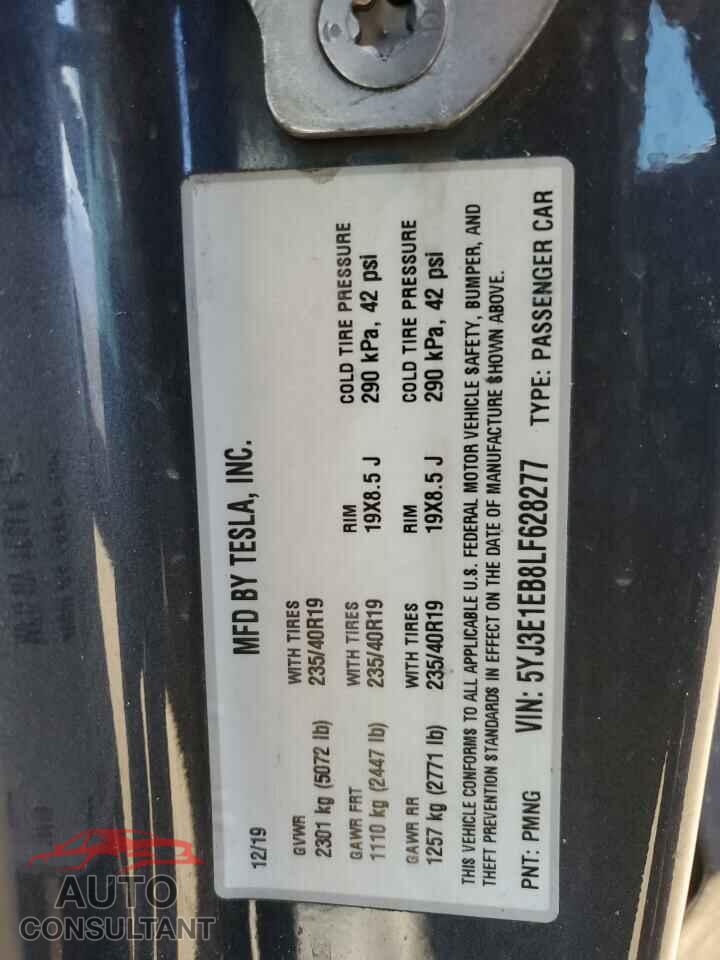 TESLA MODEL 3 2020 - 5YJ3E1EB8LF628277
